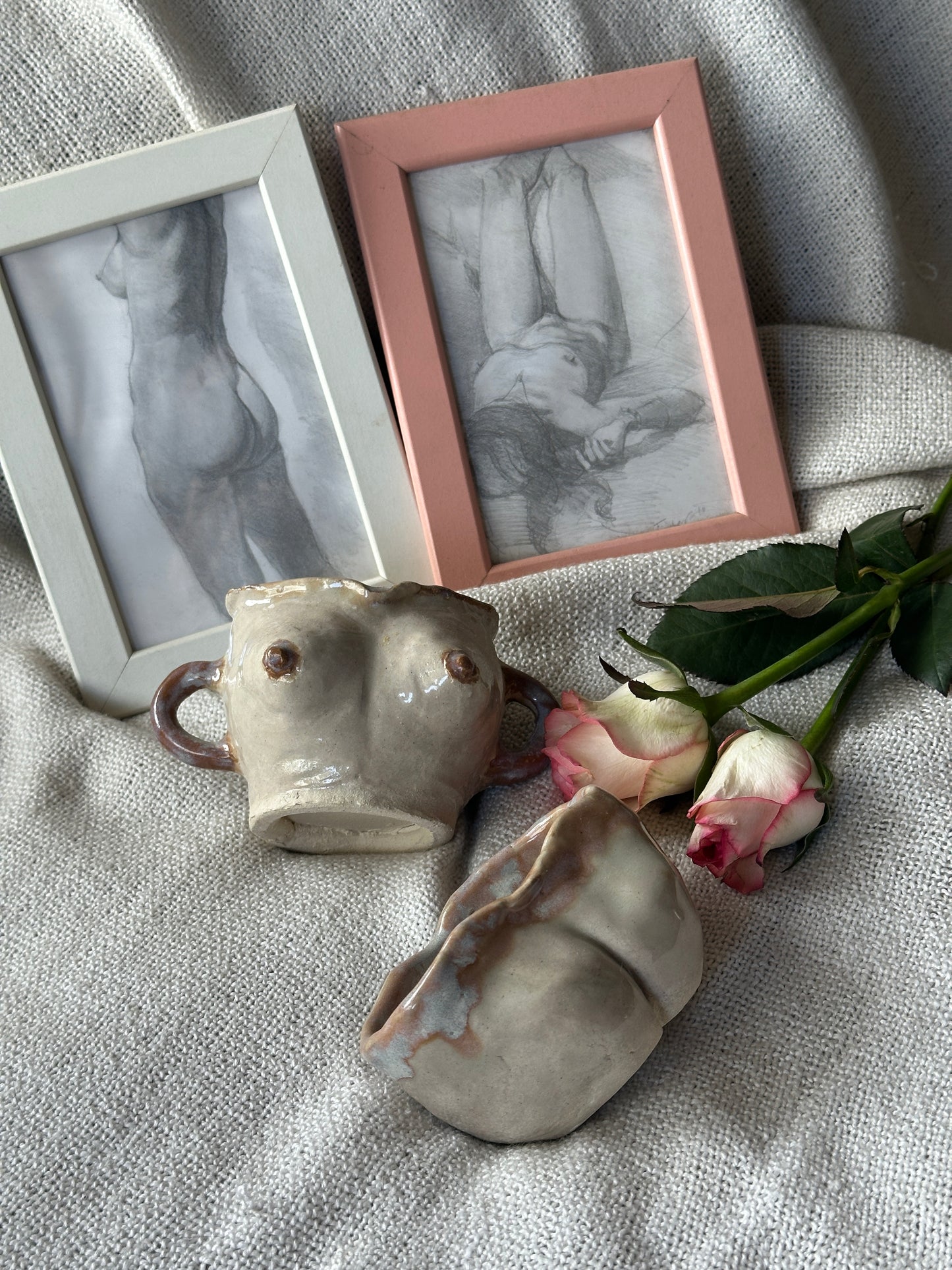 Godess Offering - Pair of Venusian Ceramic Holders